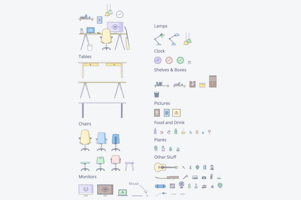 Vector Interior Workspace sold exclusive on Envato Elements