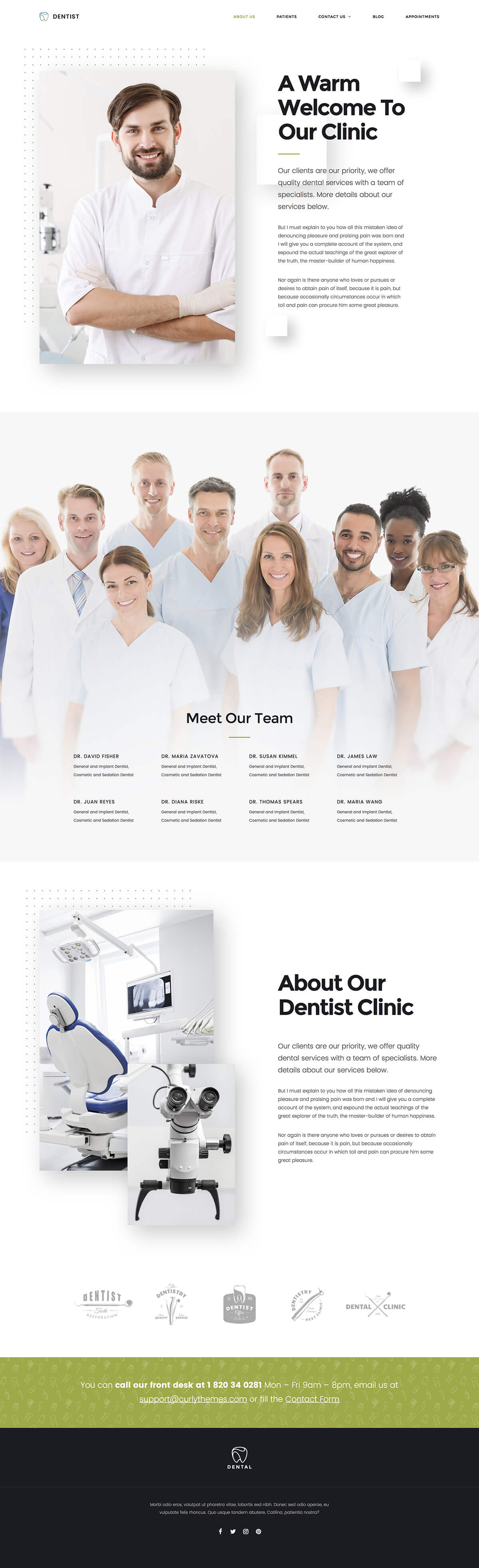 Dentist WordPress Theme - About Us Page